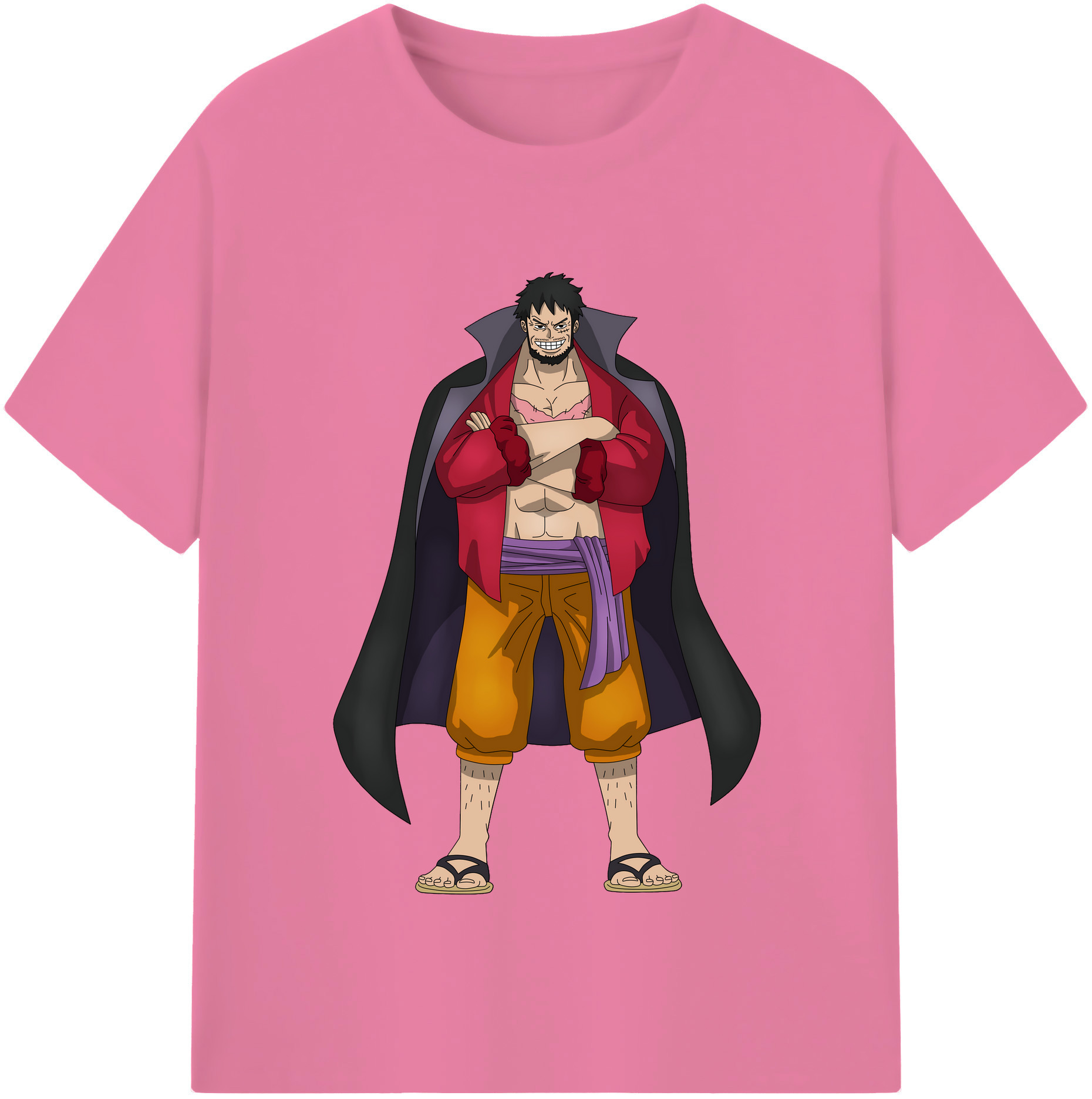 ワンピース モンキー・D・ルフィ ONE PIECE Monkey D. Luffy 綿100％半袖Tシャツ（フロントプリント）